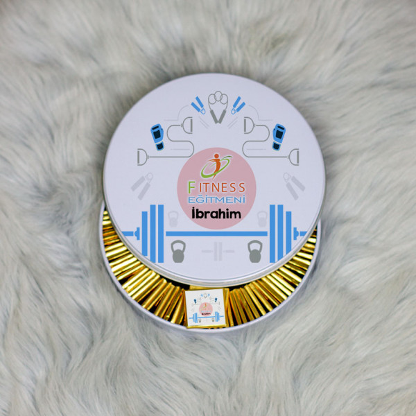 Fitness Eğitmeni Metal Kutuda Çikolata 100 Adet