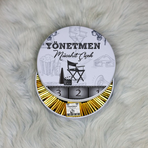 Yönetmen Metal Kutuda Çikolata 100 Adet