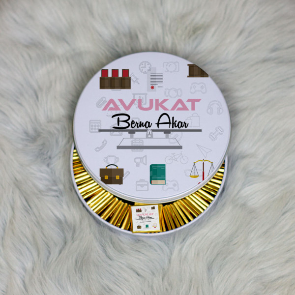 Avukat Metal Kutuda Çikolata 100 Adet 003