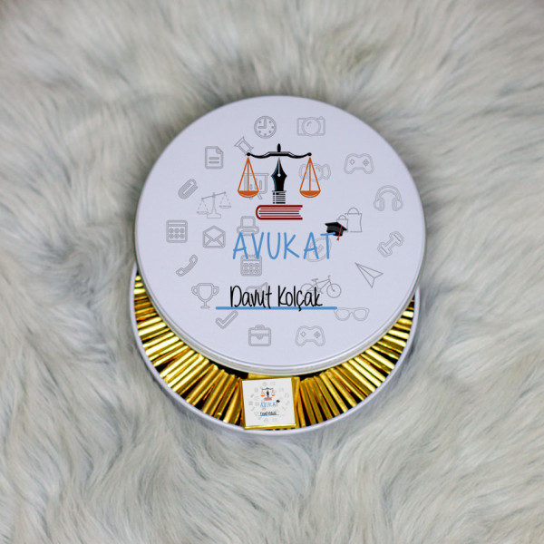 Avukat Metal Kutuda Çikolata 100 Adet 002