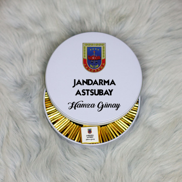 Jandarma Astsubat Metal Kutuda Çikolata 100 Adet