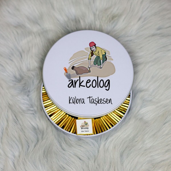 Arkeolog Metal Kutuda Çikolata 100 Adet 001