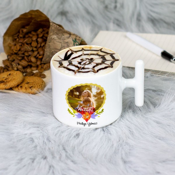 Fotoğraflı Anneye Hediye Latte Fincanı