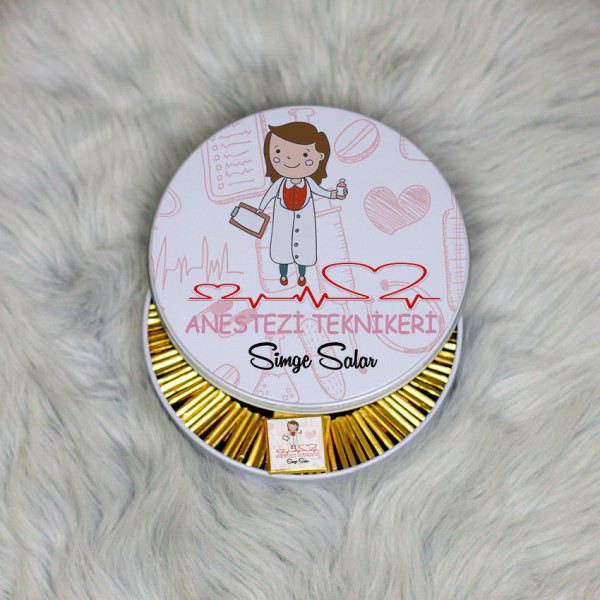 Aneztezi Teknikeri Metal Kutuda Çikolata 100 Adet