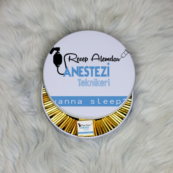 Anestezi Teknikeri Metal Kutuda Çikolata 100 Adet