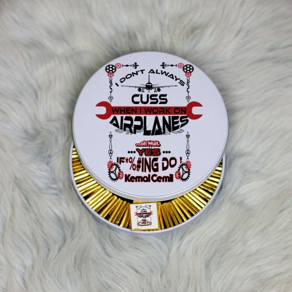 Airplanes Metal Kutuda Çikolata 100 Adet