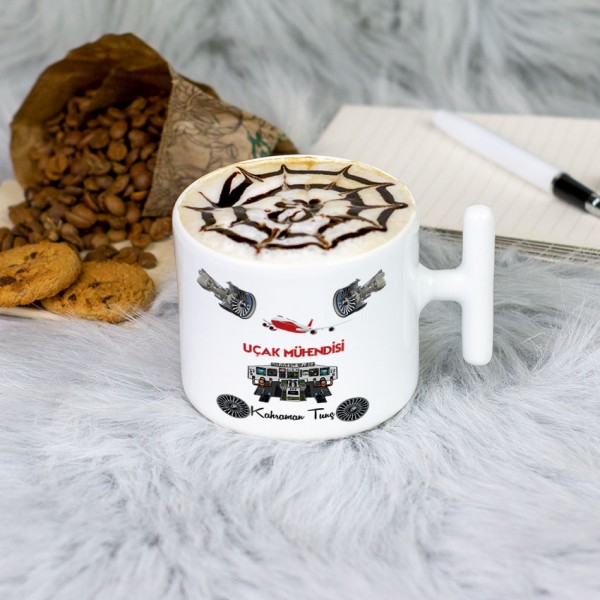 Uçak Mühendisi Latte Fincanı