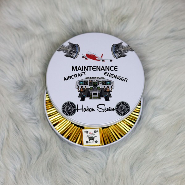 Aircraft Maintenance Engineer Metal Kutuda Çikolata 100 Adet 003