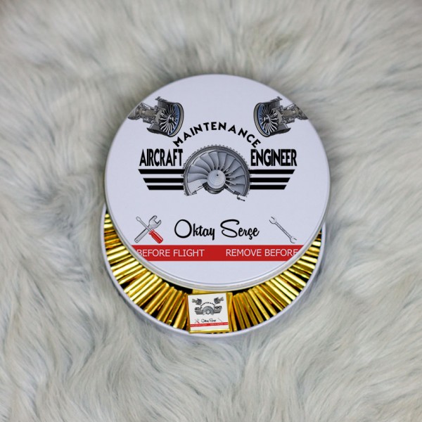 Aircraft Maintenance Engineer Metal Kutuda Çikolata 100 Adet 002