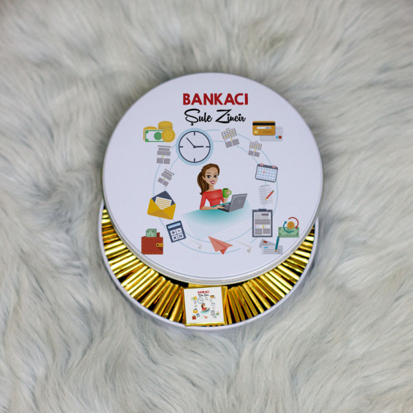 Bankacı Metal Kutuda Çikolata 100 Adet 001