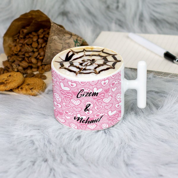 Kalp Tasarımlı Latte Fincanı