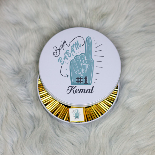 Benim Babam Bir Tane Metal Kutuda Çikolata 100 Adet