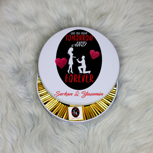 Sevgiliye Hediye Metal Kutuda Çikolata 100 Adet 031