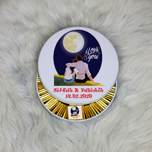 Sevgiliye Hediye Metal Kutuda Çikolata 100 Adet 042