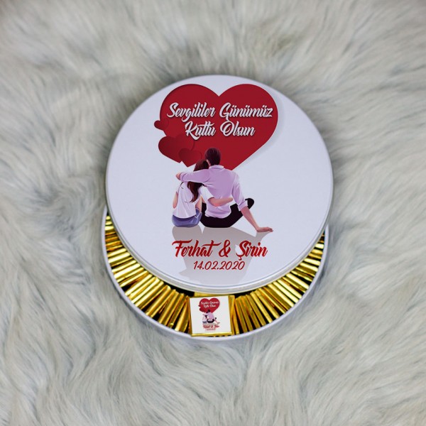 Sevgiliye Hediye Metal Kutuda Çikolata 100 Adet 043