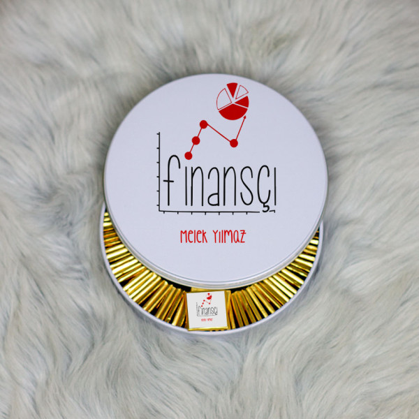 Finansçı Metal Kutuda Çikolata 100 Adet