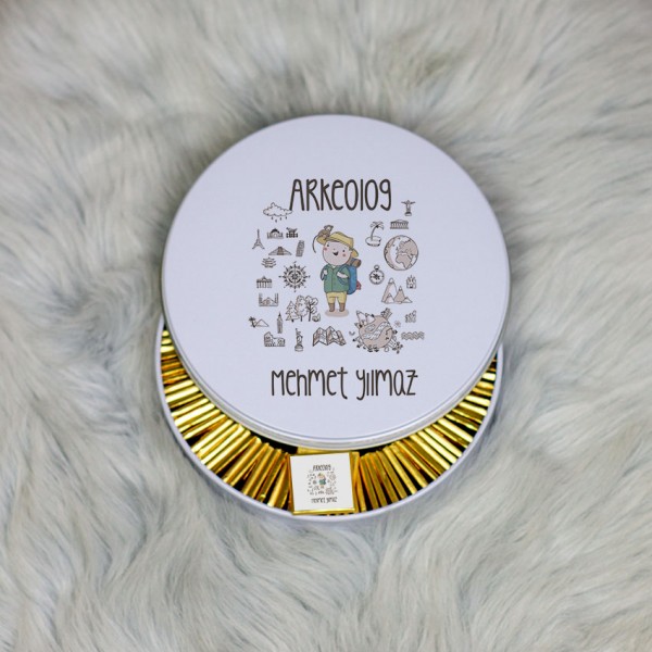 Arkeolog Metal Kutuda Çikolata 100 Adet