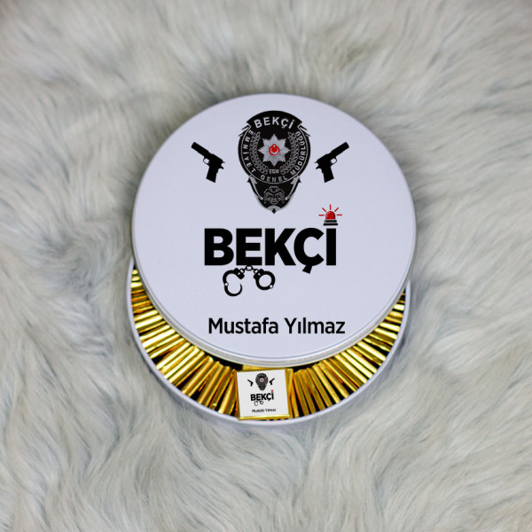 Bekçi Metal Kutuda Çikolata 100 Adet