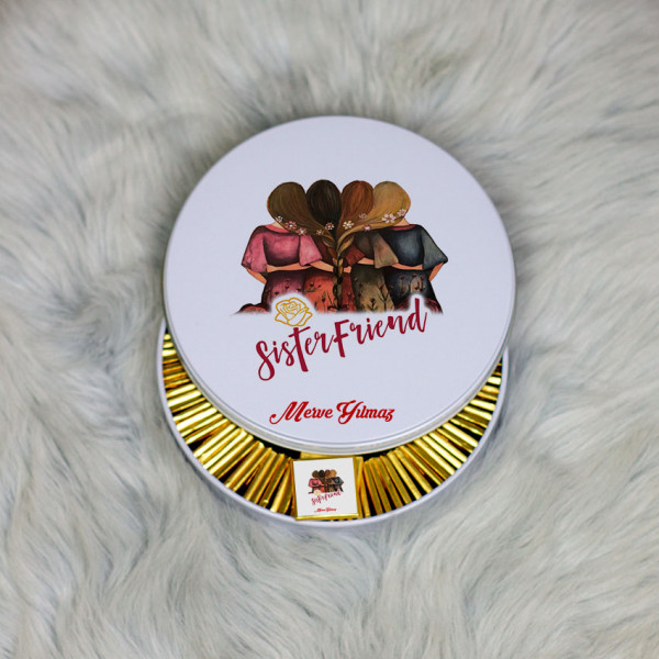 Sister Friend Metal Kutuda Çikolata 100 Adet 002