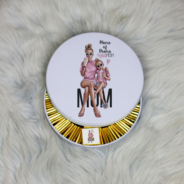 Anne Kız Metal Kutuda Çikolata 100 Adet