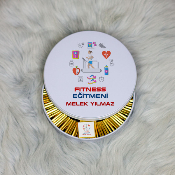 Fitness Eğitmeni Metal Kutuda Çikolata 100 Adet