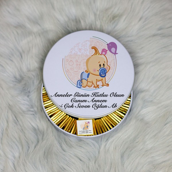 Anneler Günü Hediyesi Metal Kutuda Çikolata 100 Adet 001