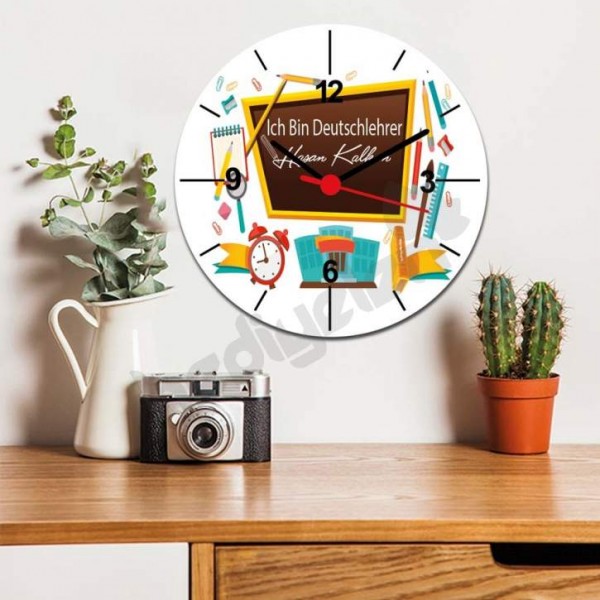 Almanca Öğretmenine Hediye Duvar Saati