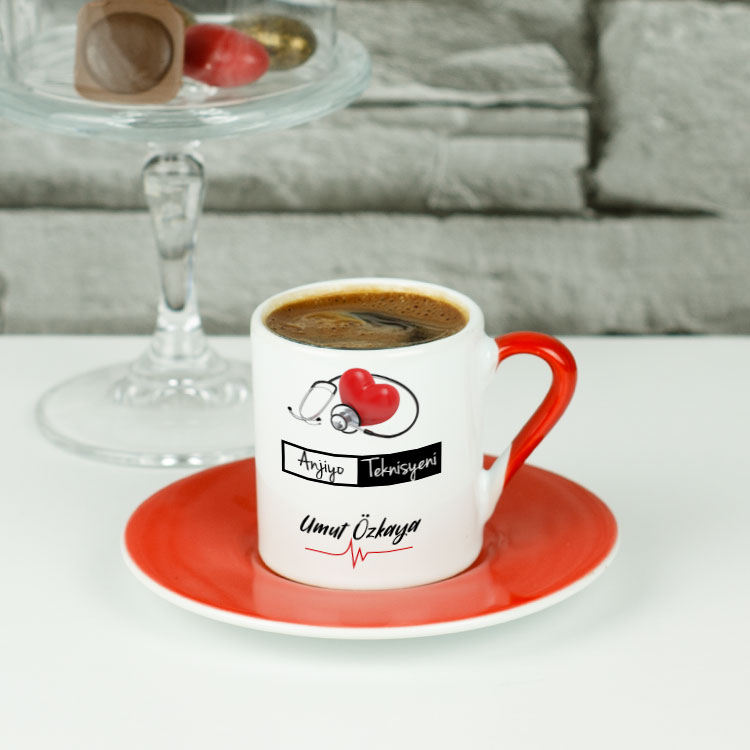 Anjiyo Teknisyeni Siyah Tasarım Kahve Fincanı