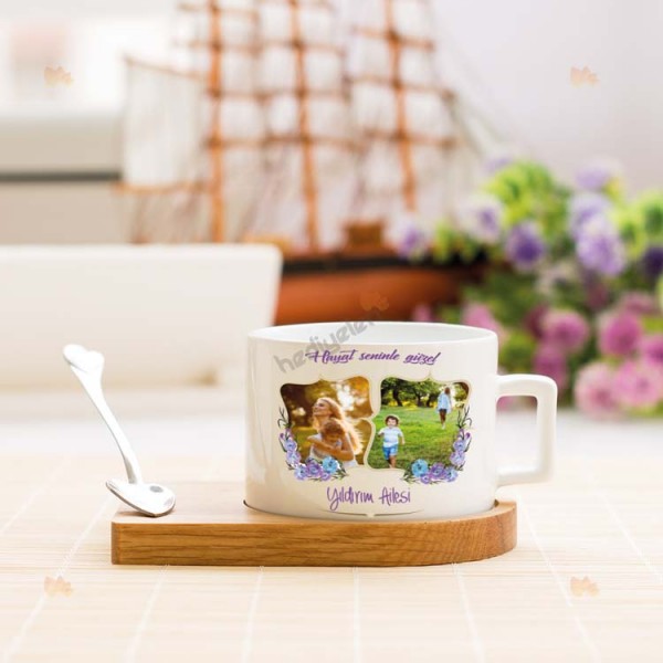 Anneler Günü Fotoğraf Baskılı Stantlı Fincan 001