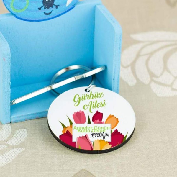 Anneler Günü Yeşil Tasarım Anahtarlık