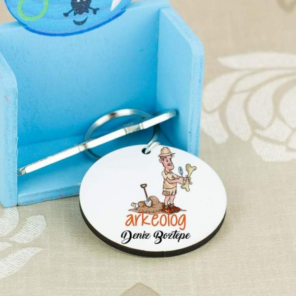 Arkeolog Erkek Tasarım Anahtarlık