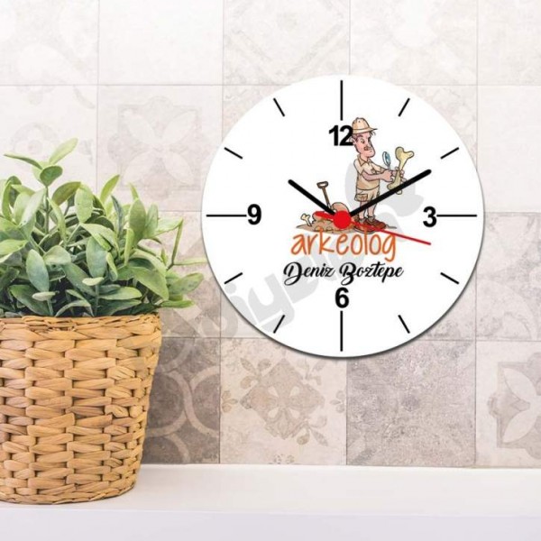 Arkeolog Erkek Tasarım Duvar Saati