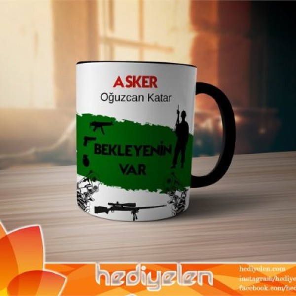 Asker Kupa Bardak - Siyah