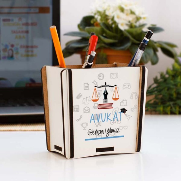 Avukat Mavi Tasarım Kalemlik