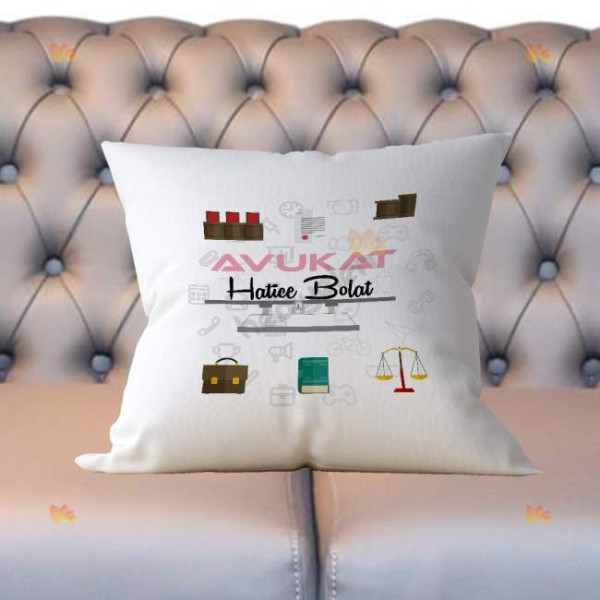 Avukat Pembe Tasarım Yastık