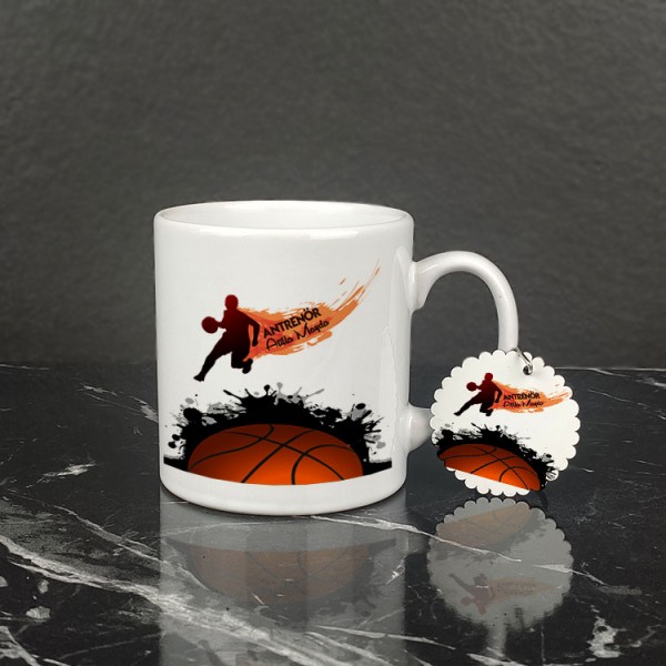 Basketbol Antrenörü Kupa Bardak ve Anahtarlık Set