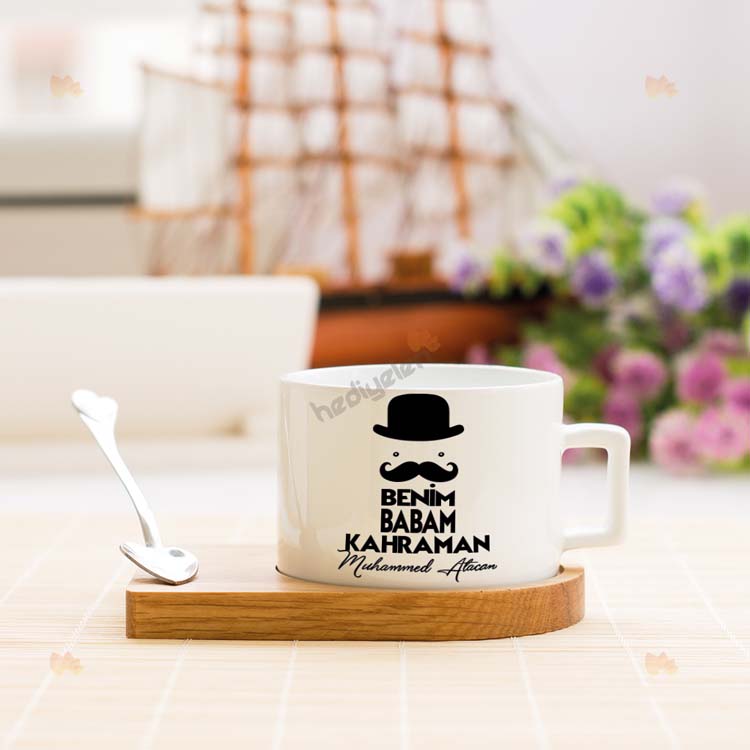 Benim Babam Kahraman Stantlı Fincan Benim Babam Kahraman Stantlı Fincan