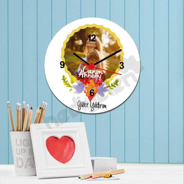 Canım Annem Fotoğraf Baskılı Duvar Saati