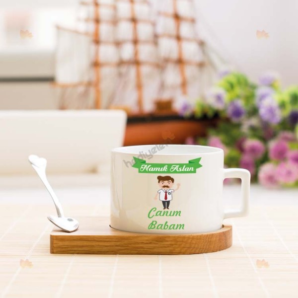Canım Babam Figürlü Stantlı Fincan