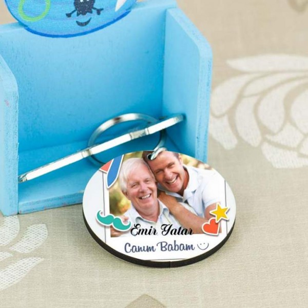 Canım Babam Fotoğraf Baskılı Anahtarlık
