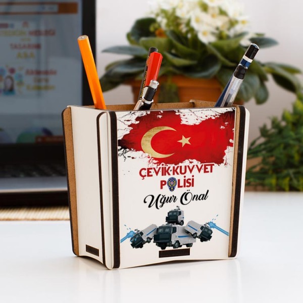 Çevik Kuvvet Polisi Bayrak Tasarım Kalemlik