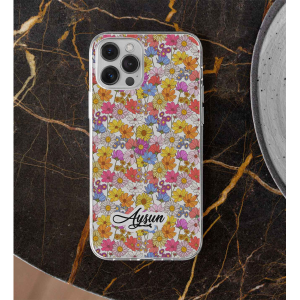 Çiçek Tasarımlı Telefon Kılıfı (Sadece iPhone Modelleri)