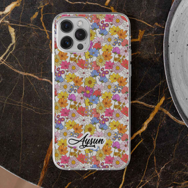 Çiçek Tasarımlı Telefon Kılıfı (Sadece iPhone Modelleri)