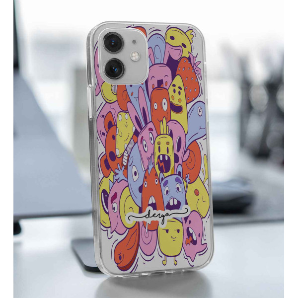 Çizgi Karakterli İsimli Telefon Kılıfı (Sadece iPhone Modelleri)