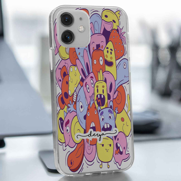 Çizgi Karakterli İsimli Telefon Kılıfı (Sadece iPhone Modelleri)