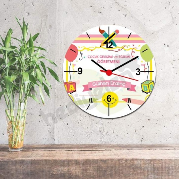 Çocuk Gelişimi ve Eğitimi Öğretmenine Hediye Duvar Saati