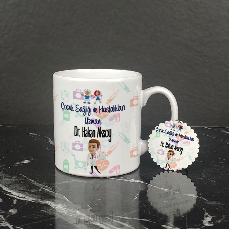 Çocuk ve Sağlığı ve Hastalıkları Uzmanı Kupa Bardak ve Anahtarlık Set Çocuk ve Sağlığı ve Hastalıkları Uzmanı Kupa Bardak ve Anahtarlık Set