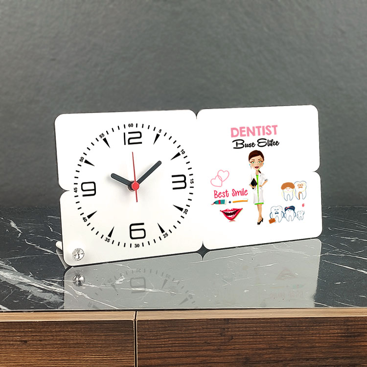 Dentist Ahşap Masa Saati Dentist Ahşap Masa Saati