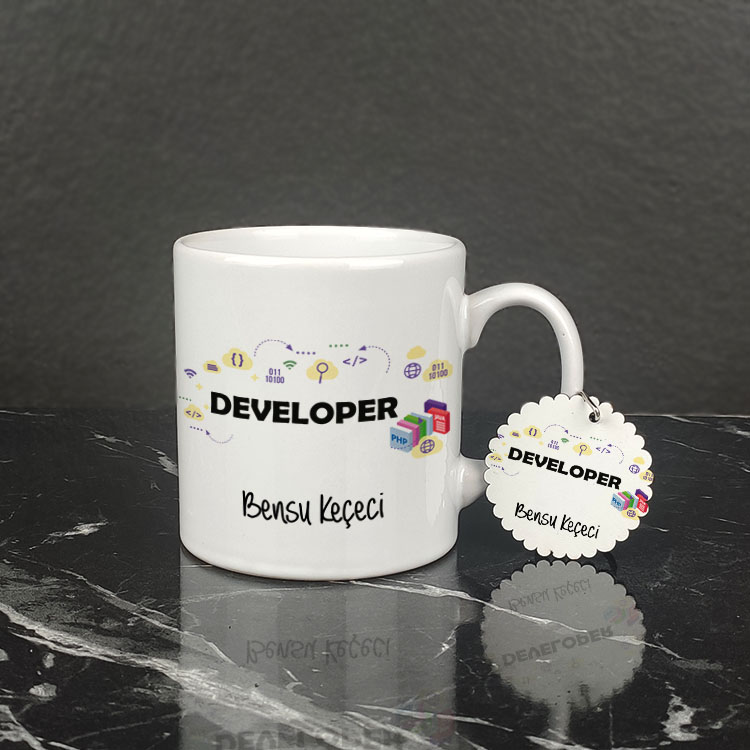 Developer Kupa Bardak ve Anahtarlık Set