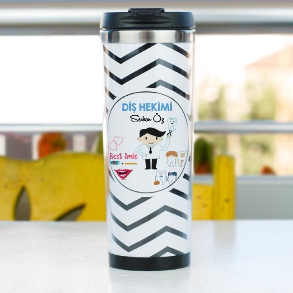 Diş Hekimi Erkek Figür Termos